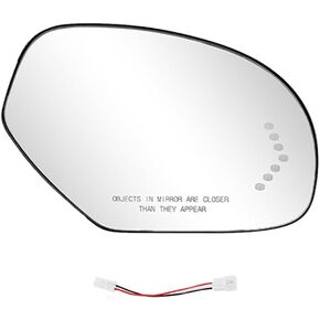 Driver Side Mirror Glass Replacement for 2007-2013 Chevy Silverado Avalanche Suburban Tahoe GMC Sierra Yukon Cadillac Escalade, Left Heated mirror with Turn Signal for GM1324138