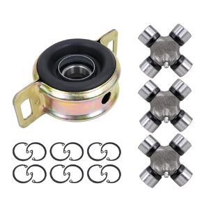Drive Shaft Center Support Bearing and U-Joints Kit Set Fit for 2005-2015 Toyota Tacoma 2WD 4WD 2000-2015 Toyota Tundra Replaces 37230-0K040 5-213X