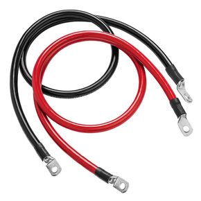 8AWG 2FT بطارية الكابلات العاكس طاقة محطات مع 3/8 "محطات العروات 8gauge × 2 قدم (1 أسود و 1 أحمر) للسيارة Marine Solar Morn Mower Morecle RV (2-FT)