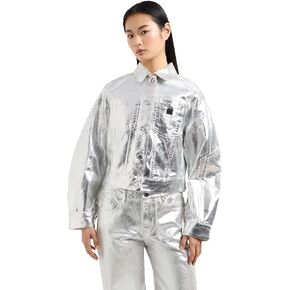 Armani Exchange Women's Metallic Bomber Jacket
