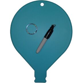 Large TEAL Key Tag, includes Key Ring & Pen, Never Lost Key Ring, Key Chain, Large Key Ring Holder