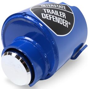 Trailer Defender ® Heavy-Duty 2" Trailer Coupler Lock with Safety Chain Securing Hook, Fits Most Trailers and RVs, 2 inch