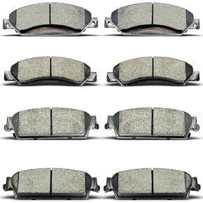 D1092 D1194 Front Rear Ceramic Brake Pads Set Fit For 2007-2014 Cadillac Escalade,For Chevrolet Avalanche/Silverado 1500/Suburban 1500/Tahoe,For GMC Sierra 1500/Yukon/Yukon XL 1500(8 pcs)