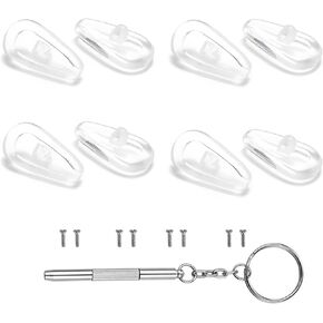 Eyeglasses Nose Pads - Soft Cushioned Rubber Glasses Replacement Nose Pad Included with Eyeglass Repair Kits for Sunglasses Myopia or Presbyopia Glasses LL-BT4PK