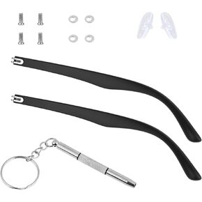Glasses Arm Replacement TR90 Eyeglass Arm Replacement 6.5mm Wide Eyeglasses Repair Legs Sunglasses Legs Glasses Temple Eyewear Frame Temple Accessory (Double Convex Teeth)
