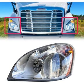 Heavy-duty Headlights Fit for 2008-2017 Freightliner Cascadia, Driver Side