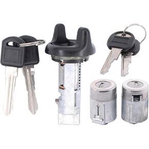 ApplianPar Ignition Lock Cylinder and Door Lock Cylinder for C1500 C2500 C3500 K1500 K2500 K3500 Tahoe Yukon