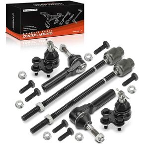 A-Premium Set of 6, Front Lower Ball Joint, Inner Outer Tie Rod End, Compatible with Chevrolet Impala, Monte Carlo, Buick LaCrosse, Regal, Century, Allure, Pontiac Grand Prix, Oldsmobile Intrigue