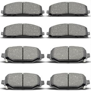 D1589 D1596 Front Rear Ceramic Brake Pads Set Fit For 2012-2016 Chrysler Town & Country,For 2012-2016 Dodge Grand Caravan,For 2012-2016 Dodge Journey,For 2012-2015 Ram C/V