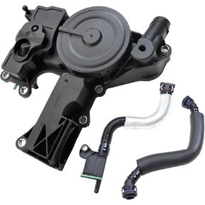 Powerstroke Diesel PCV CCV Oil Separator Assembly,Engine Crankcase Vent Valve Oil Separator Breather Hose Tube Kit Compatible with 2008-2015 A3 A4 A5 Q5 TT Beetle GTI CC Jetta Tiguan Seat Skoda