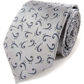 Men's Bass Clef Necktie - Bassist Necktie - Musician Gift