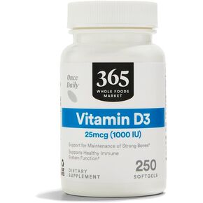 365 Everyday Value, Vitamin D3 1000 IU, 250 ct