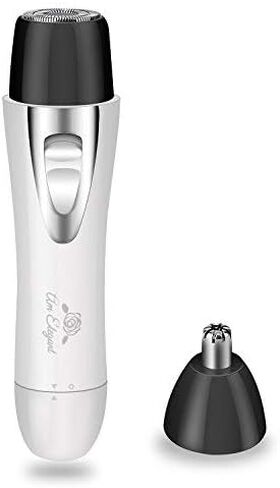 AmElegant Facial Hair Removal for Women - Painless Nose Hair Trimmer - Waterproof Rechargeable Portable Hair Remover for Ear, Peach Fuzz, Chin, Upper Lip, Mustaches, Legs (Pink) in Kuwait