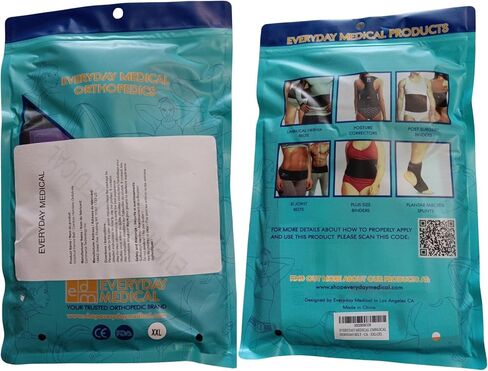 حزام الفتق السري من Everyday Medical - رابط للبطن من القماش المسامي لدعم الفتق - تخفيف سريع للفتق الشرسوفي والسرة والبطني - حزام دعم الفتق مع وسادة بحرية - 3 أحجام in Kuwait