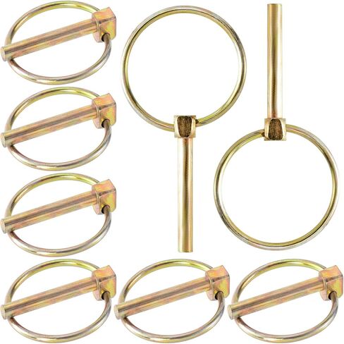 8pcs 1/4 بوصة طقم تشويش دبوس دبوس شاق مع الحلقة ، مقاطع دبوس بوابة بوابة الصلب الكربوني لجرارات المزرعة شاحنات العشب in Saudi Arabia