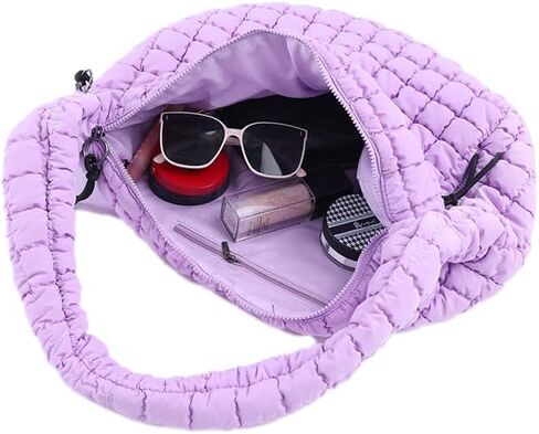 VAKAER Puffer Tote Bag for Women Quilted Crossbody Large Hobo Carryall Lightweight Padded Shoulder Bag for Travel Work in Kuwait