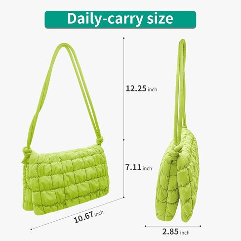 NAARIIAN Small Shoulder handbag for Women, Puffy Cute Purses Quilted Crescent Hobo Clutch Top-Handle in Kuwait