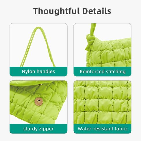 NAARIIAN Small Shoulder handbag for Women, Puffy Cute Purses Quilted Crescent Hobo Clutch Top-Handle in Kuwait