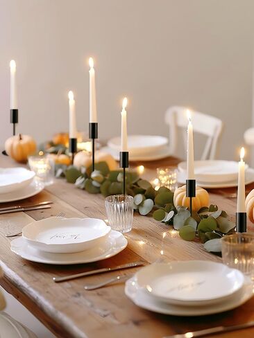 Gold Taper Candlestick Holders,Set of 6,Metal Taper Candle Sticks Stand Holders,Modern Decorative Candle Holders for Wedding Certerpieces,Festive, Mantel,Home,Party (French Glod, Set of 6) in Kuwait