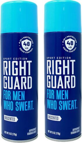 Right Guard Sport Unscented Aerosol Antiperspirant Spray 6 oz (Pack of 8) in Kuwait