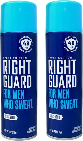 Right Guard Sport Unscented Aerosol Antiperspirant Spray 6 oz (Pack of 8) in Kuwait