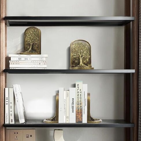 Tree of Life Vintage Heavy Bookends ، 2 Bookend Decorative Bookend فريدة من نوعها للأرفف أو خزانة الكتب ، ومكتب رف الكتب المضادة للانزلاق ، وهدايا للأم والأب in Kuwait