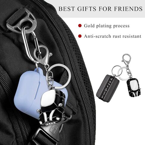 Car Key Chain, Rhinestone Detail 3D Cute Car Model Keychain, Mini Cooper Metal Key Chain with Ring, Car Accessories (Lake Blue) in Saudi Arabia