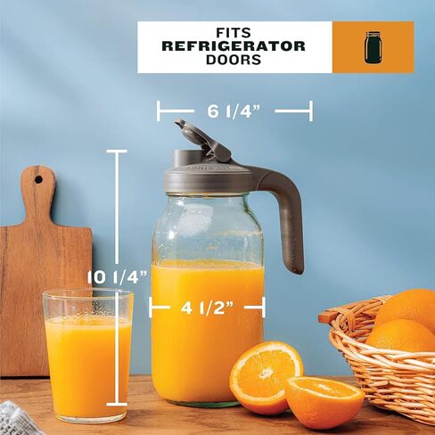 County Line Kitchen Breast Milk Pitcher for Fridge - Wide Mouth, 1 Quart (32 oz) Mason Jar - Heavy Duty Breastmilk Storage Container, Leak Proof, Sturdy - Baby Formula Mixer Pitchers in Kuwait