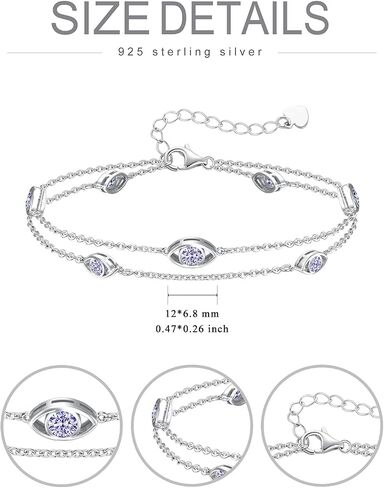 925 Sterling Silver Ankle Bracelet Sea Turtle/Infinity/Wave Seashell/Evil Eye Anklet Bracelet Adjustable Summer Beach Ocean Jewelry for Women in Saudi Arabia