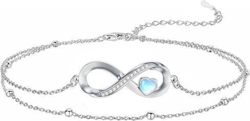 925 Sterling Silver Ankle Bracelet Sea Turtle/Infinity/Wave Seashell/Evil Eye Anklet Bracelet Adjustable Summer Beach Ocean Jewelry for Women in Saudi Arabia