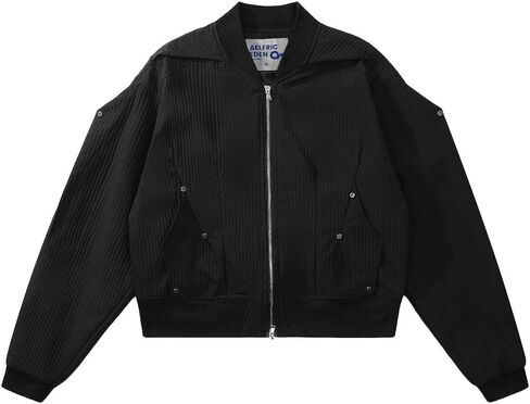 Aelfric Eden Solid Rivet Wrinkle Jacket Vintage Women’s Little Fragrance Short Loose-fitting Jackets Casual Streetwear in Saudi Arabia