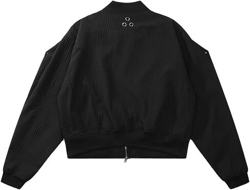 Aelfric Eden Solid Rivet Wrinkle Jacket Vintage Women’s Little Fragrance Short Loose-fitting Jackets Casual Streetwear in Saudi Arabia
