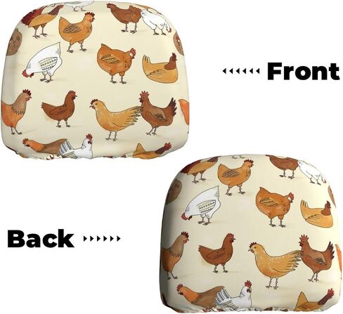 لطيف Pug Dog Print Universal Carrest Cover Cover Soft Car Care Cover Cover Cover Cover Cover Protector Fabric Cover Head Rest Coves for SUV Cars Truck Auto - in Saudi Arabia