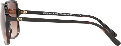 Michael Kors MK2098U 378113 Brown Tortoise Isle Of Palms Square Sunglasses Lens, Db127.18 New New Tort, 56/17/140 in Saudi Arabia