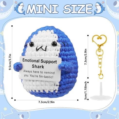 Exlinonline Funny Positive Crochet Animals Frog, Emotional Support Crochet with Positive Messages, Cute Handmade Birthday Gifts for Women Men Teenager Friend Coworker Mothers Day Student Graduation in Kuwait