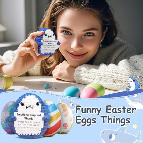 Exlinonline Funny Positive Crochet Animals Frog, Emotional Support Crochet with Positive Messages, Cute Handmade Birthday Gifts for Women Men Teenager Friend Coworker Mothers Day Student Graduation in Kuwait