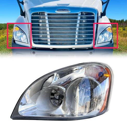 Heavy-duty Headlights Fit for 2008-2017 Freightliner Cascadia, Driver Side in Saudi Arabia