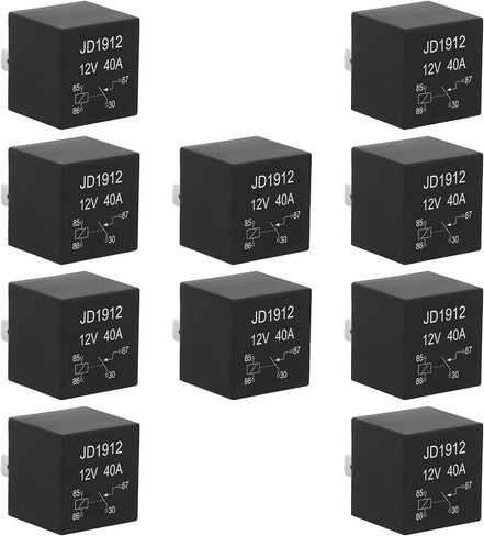 2 Pack JD1912 Relay Car Relay ، 12V 40a ، 4 Pin SPST ، مفاتيح السيارات والمبتدئين ، ترحيل ماء لدراجة نارية لجرار القوارب (2) in Kuwait
