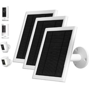 5W Solar Panel Compatible Ring Camera, with 10ft Solar Charger Cord, for Spotlight Cam Plus/Pro (Battery) Stick Up Cam/Pro Spotlight Cam Battery, IP65 Waterproof with Type-C to DC Adapter Cord