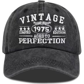 50th Birthday Gifts for Him Her - Adjustable Embroidered Washed Cotton Baseball Cap for 50th Birthday Party Accessories