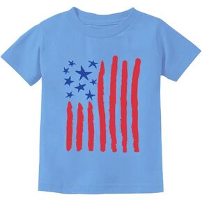 Tstars American Flag Boys 4th of July Shirt | USA Patriotic Toddler Kids Tee for Memorial Day & Independence Day