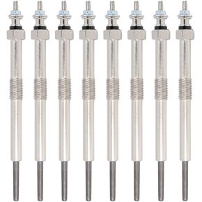 X AutoHaux Diesel Heater Glow Plugs for Chevy Silverado 06-10 for GMC Sierra 3500 3500HD 2500HD Set of 8