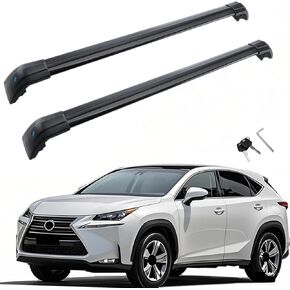 MotorFansClub Roof Racks Cross Bars Fit for Lexus NX NX200 NX200t NX300H NX300 2015 2016 2017 Baggage Luggage Racks Rail Lockable (2 PCS)