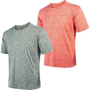 2&5 Pack Men's T Shirts, Crew Neck Breathable Short Sleeve, Ultra-Soft Lightweight Gym Tees for Athletic and Casual