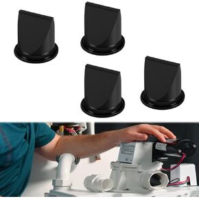 4 Pack DB Valve 1-1/2" Black Duckbill Valve Kit Replace fit for Dometic 385310076 Compatible for Sealand Vacuum Generators S & T Series Pumps model#S12D S12DAB S24D S32D S115A S12 52A S32 T12 T24 T32