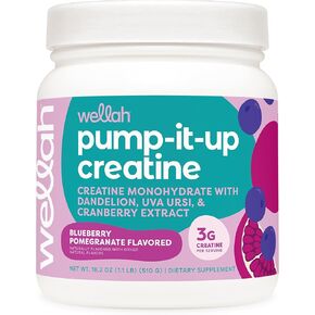 Pump-it-up up (100 حصانة ، رمان عنبية)-أحادي الهيدرات الكرياتين مع الهندباء ، UVA Ursi ، و Cranberry Extract