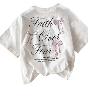 رسالة القوس الفتاة الرسم tshirt قصيرة الأكمام