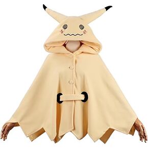 Women's Anime Lovely Yellow Ghost Cloak Halloween Cosplay Costume