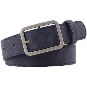 COTIM COYIN Women's Suede Leather Belts with Silver Buckle for Jeans, Pants, Dresses