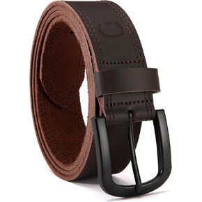 أحزمة Chaoren Mens Leather ، 38 ملم طبقة ثلاثية المطلي حزام جلدي كامل الحبوب ، متين ومقاوم للارتداء للاستخدام اليومي